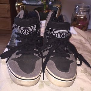 VANS HIGH TOPS, Sz. 13. Grey & Black Suede